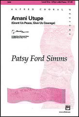 Amani Utupe Two-Part choral sheet music cover